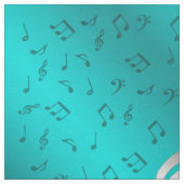 Tissu notes de musique argentées (Échantillon)