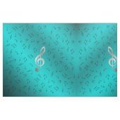 Tissu notes de musique argentées (Fat Quarter)