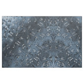 Tissu notes de musique argentées élégantes en bleu (Fat Quarter)
