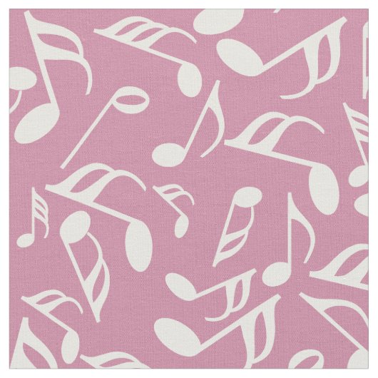 Tissu Notes de musique blanche (Fermer)