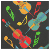 Tissu Notes de musique Cellos angled (Fermer)
