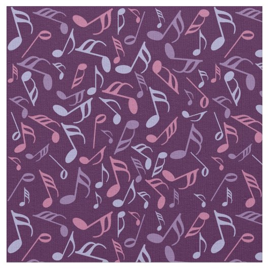 Tissu Notes de musique colorée (Fermer)