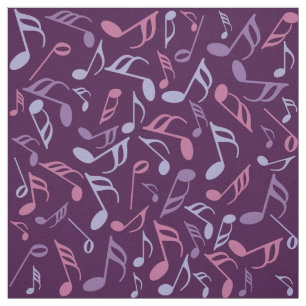 Tissu Notes de musique colorée