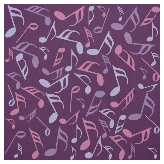 Tissu Notes de musique colorée (Échantillon)