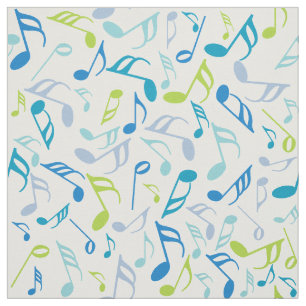 Tissu Notes de musique colorée