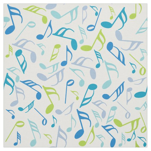Tissu Notes de musique colorée (Échantillon)