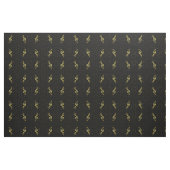 Tissu notes de musique d'or en noir (Yard)