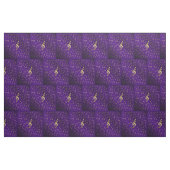 Tissu notes de musique d'or en violet (Fat Quarter)