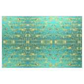 Tissu notes de musique dorée en menthe (Yard)