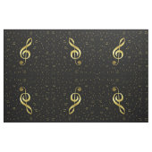 Tissu notes de musique dorées (Yard)