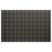 Tissu notes de musique dorées sur fond noir (Yard)