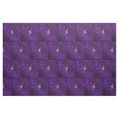Tissu notes de musique dorées sur fond violet (Fat Quarter)
