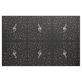 Tissu notes de musique en argent (Yard)