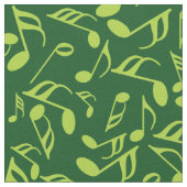 Tissu Notes de musique en vert (Fermer)