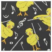 Tissu Notes de musique Flute Chick (Fermer)