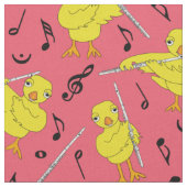 Tissu Notes de musique Flute Chick (Fermer)