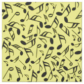 Tissu Notes de musique noire (Échantillon)