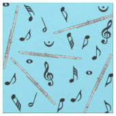 Tissu Notes de musique noire (Fermer)