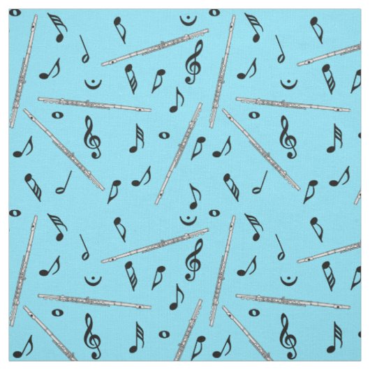 Tissu Notes de musique noire (Échantillon)