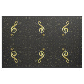 Tissu notes de musique or (Yard)