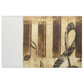 Tissu Notes de musique rétro et piano (Fat Quarter)