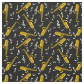 Tissu Notes de musique saxophone (Échantillon)