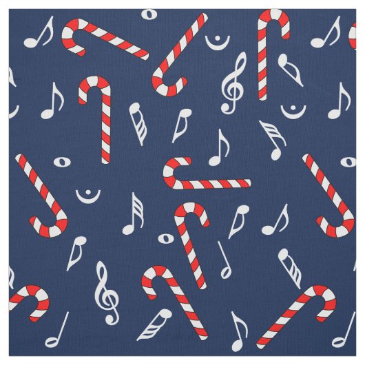Tissu Notes de musique sucre de canne (Échantillon)