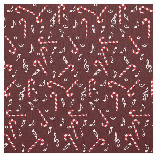 Tissu Notes de musique sucre de canne (Échantillon)