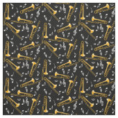 Tissu Notes de musique Trombone (Échantillon)