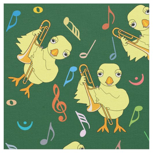 Tissu Notes de musique Trombone Chick (Fermer)