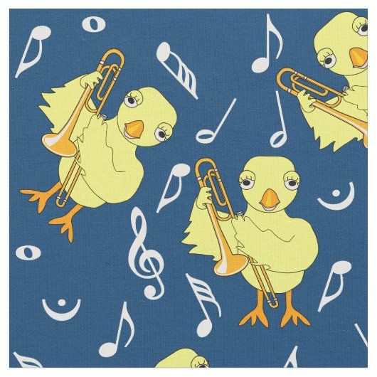 Tissu Notes de musique Trombone Chick (Fermer)