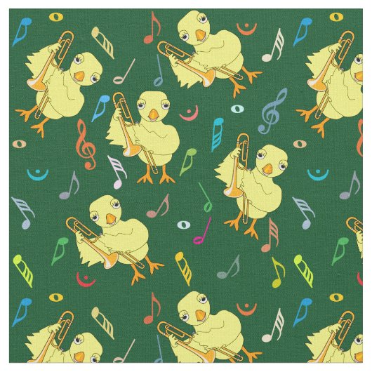 Tissu Notes de musique Trombone Chick (Fermer)