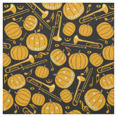 Tissu Notes musicales citrouille Trombone (Échantillon)