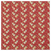 Tissu Notes musicales de violons à la ligne (Échantillon)