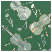 Tissu Notes musicales de violons à la ligne (Fermer)