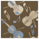 Tissu Notes musicales de violons à la ligne (Fermer)