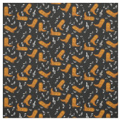 Tissu Notes musicales des Boots de Cowboy (Échantillon)
