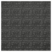 Tissu notes musicales noires partition musicale (Échantillon)