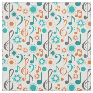 Tissu Notes musicales Orchestre de musique de basse bass