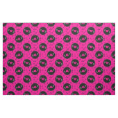 Tissu notes musicales vinyle coeur rose (Fat Quarter)