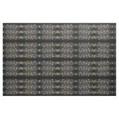 Tissu Notes ouvrières de musique sur le noir (Fat Quarter)
