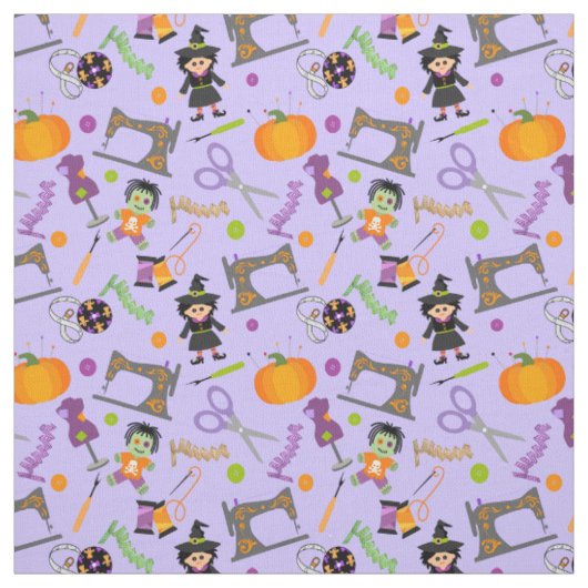 Tissu Notions de couture de la marmite d'Halloween (Échantillon)