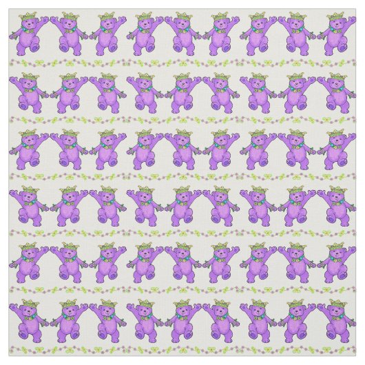 Tissu Nounours de la princesse violette (Échantillon)