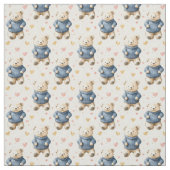 Tissu Nounours en pulls bleus (Échantillon)