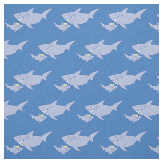 Tissu Nourriture pour bébé requin Décor mignonne (Échantillon)