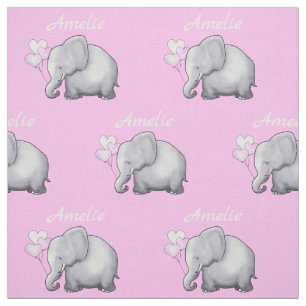 Tissu Nourriture pour bébés Eléphants de mûres perso