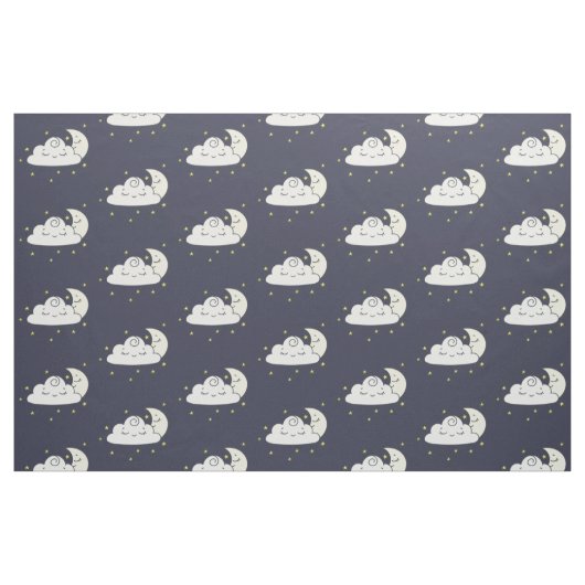 Tissu Nuage et lune (Fat Quarter)