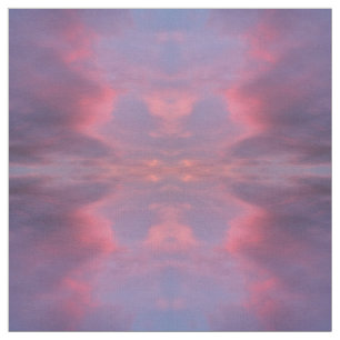 Tissu Nuages Rose Bleu