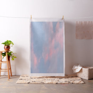 Tissu Nuages roses personnalisables