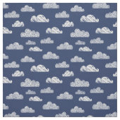 Tissu Nuages texturés sur bleu foncé (Échantillon)